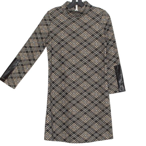 Tyler Boe Dress Shift Preppy Retro Mod Heritage Minimalist Plaid Black Size XS - Picture 6 of 6